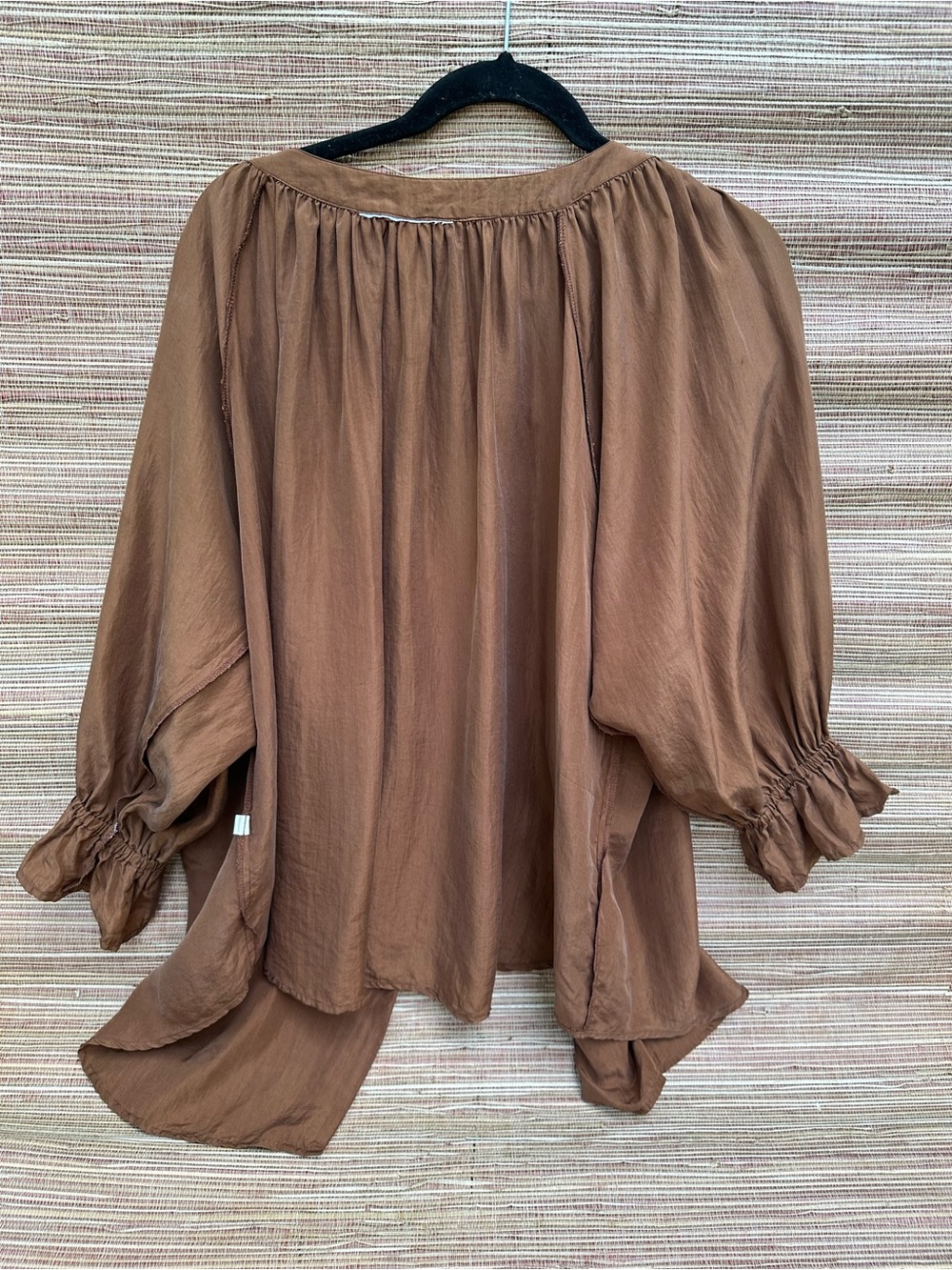 Bronze Silk Poet Blouse - Picture 14 of 15
